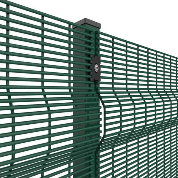 Double Horizontal Wire Welded Arched Mesh Fence, Hot Dipped Galvanized and Powder Painted Treatment