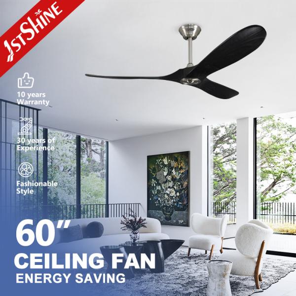 Quality Home No Noise Energy Saving Ceiling Fans With Real Wood Blades for sale