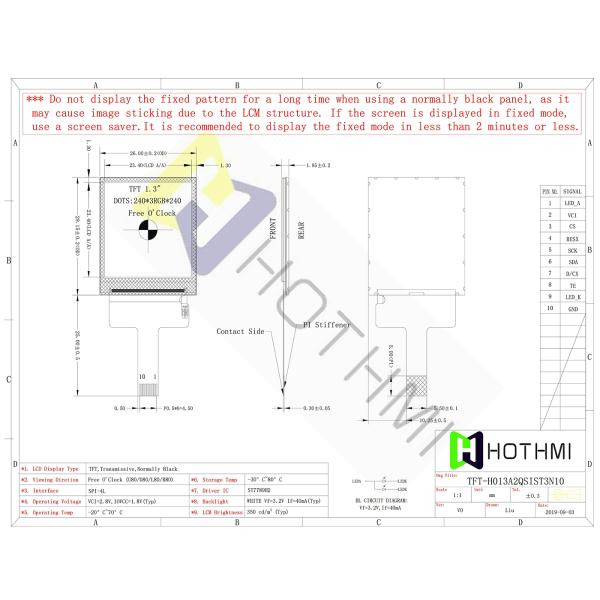 1.3 Inch TFT LCD | 240x240 Square Display Module