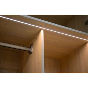 MDF Wooden Sliding Door Wardrobe Closet Cabinet Adjustable OEM