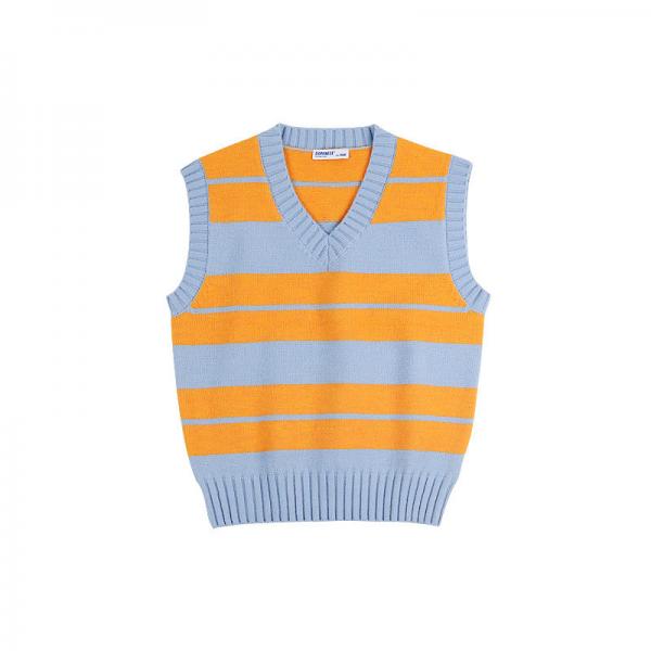 100% Cotton Sleeveless Children Sweater Vest Boys Tops