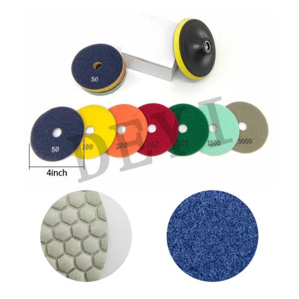 Marble Granite Dry 7 Step Flexible Diamond Polishing Pad 4304 100mm