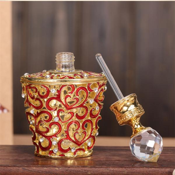 SGS 15ml Crystal Perfume Essential Oil Bottle Screen Printing