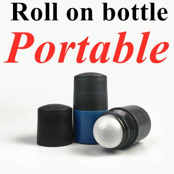 30ml 50 Ml 60ml Refillable essential oil body odor Empty HDPE Plastic Roll on Deodorant Bottles Round Roller Ball