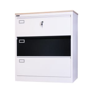 Steel Three Drawer Filing Cabinet Storage Steel Fling Cupboard