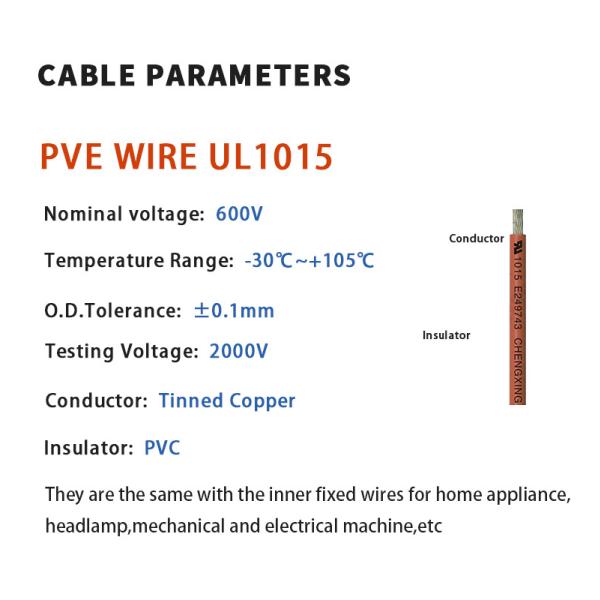 Factory Direct Sale 1-30AWG Tinned Copper PVC Jacket UL1015 XLPE Control Cable