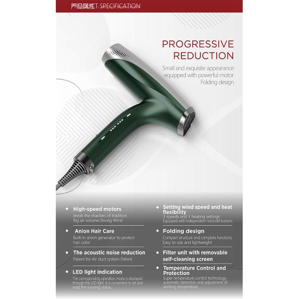 Custom Professional Hair Blow Dryer Phantom Salon With Strong Wind