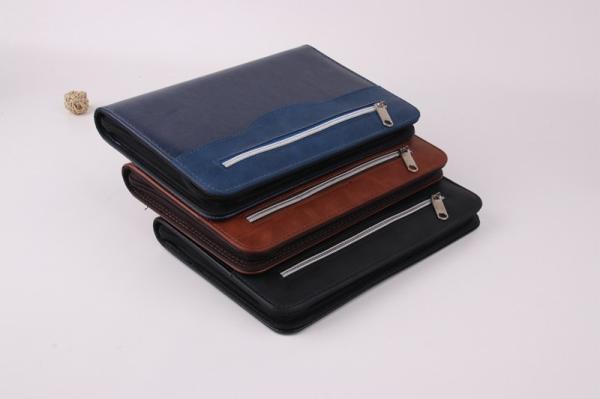 Quality 8.5 inch loose-leaf business notebook with zipper and calculator 2019 new design for sale