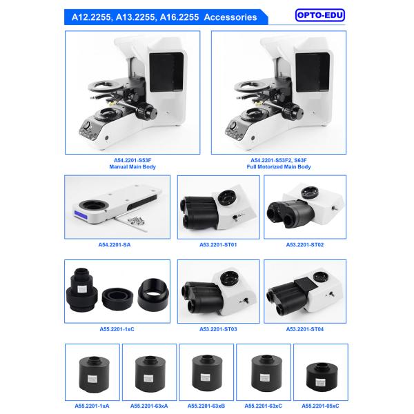 Opto Edu A16.2255 Laboratory Fluorescent Microscope Fully Motorized UV B G BX53 CX43 Level