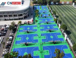 China SPU IAAF Synthetic Basketball Court Flooring UV Resistant wholesale