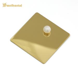 China Titanium Gold Cold Rolled 201 Stainless Steel Sheet 1219*2438 Flat Shape wholesale