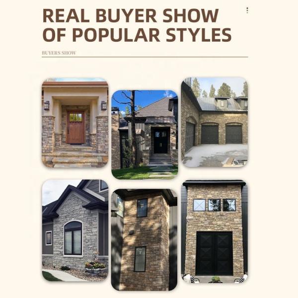 Lightweight FPC Art Stone Panels Modern PU Mushroom Castle Wall Board For Hotel Exterior Brick Cultural Stone Background Wall