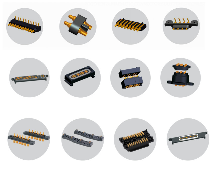 Bended 2.54 Mm Pitch Connector Spring Loaded 5 Pin Pogo Connector Right Angle SUS304
