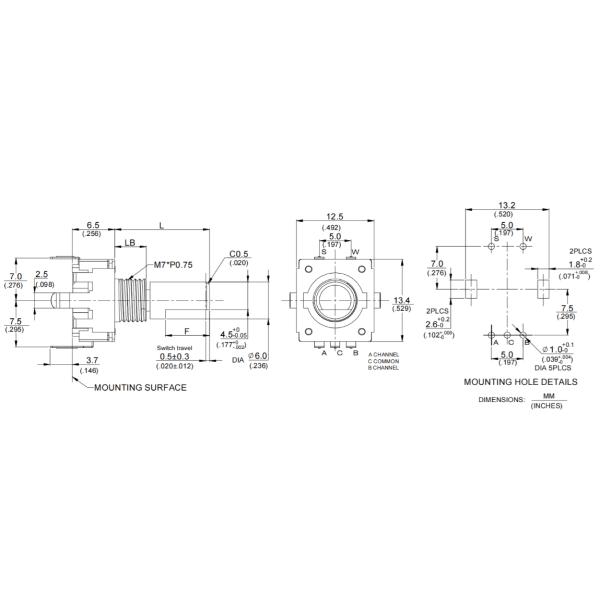Encoder Switch ,360° UL Rotation Rotary Encoder, Coding Rotary Encoder,Coded Rotary Switch , Incremental Encoder