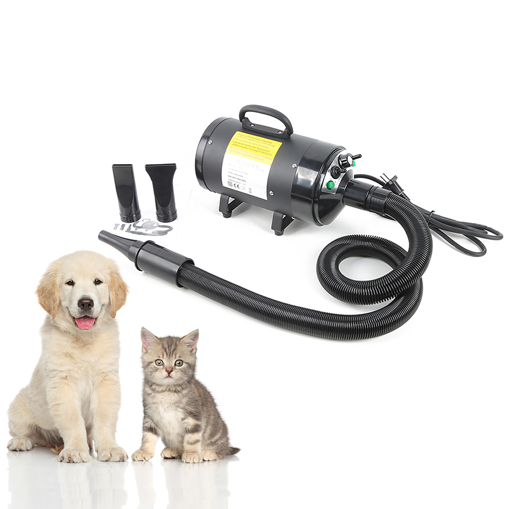 Professional pet hair dryer with multiple nozzles