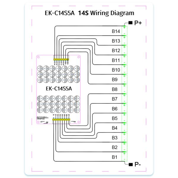 Enerkey 5A Lifepo4 Balancer with Acrylic 9s 10S 11S 12S 13S 14S Lithium ion Active Equalizer for Home Storage System