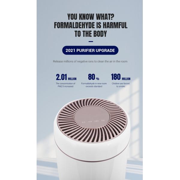 Low Noise Air Purifier Cleaner Removal 99.9% Air Purifier For Bathroom Odors