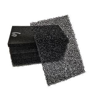 China 15-60PPI Black Color Polyester Fire Retardant Air Filter Cotton wholesale