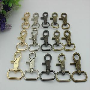 China Hot sale factory price bag accessory nickel color 32 & 38 mm metal oval bolt trigger snap hook for handbag on sale