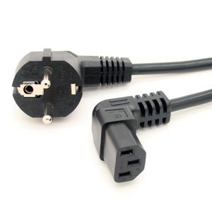 Buy cheap European 3Pin Male to IEC 320 C13 UP Angled Power Cord for LCD LED Wall Mount TV from wholesalers