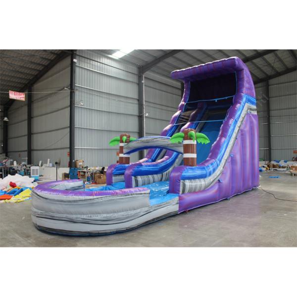 14 Years up Inflatable Pool with Slide and Commercial Water Slide Repair Kit Included