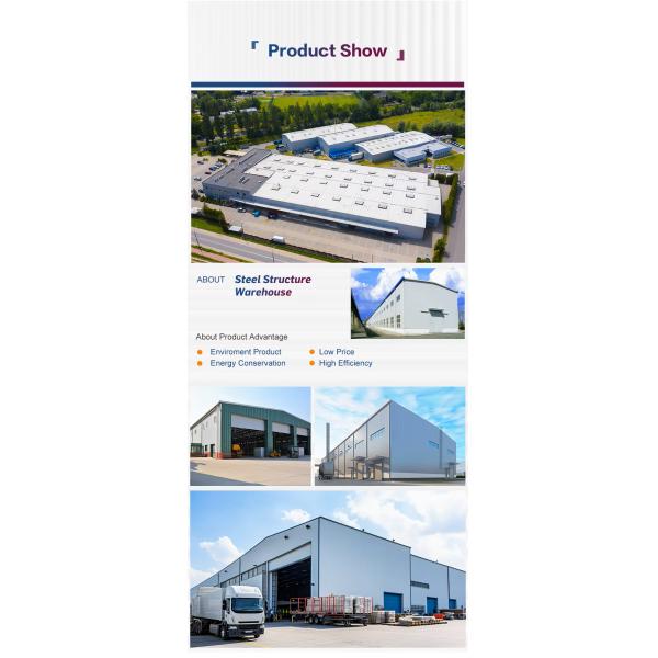 Q345 Prefab Commercial Industrial Steel Construction Warehouse Building With Sliding Door