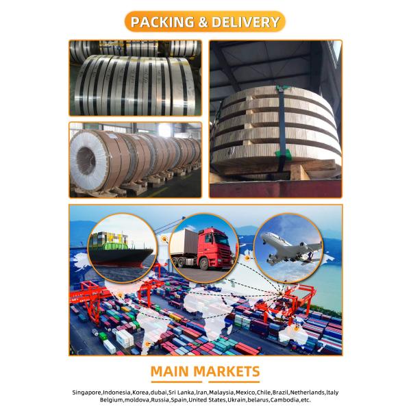 Cold Rolled Stainless Steel Coil Strip 301 304 316 316l 410 421 430 SS Strip Coil