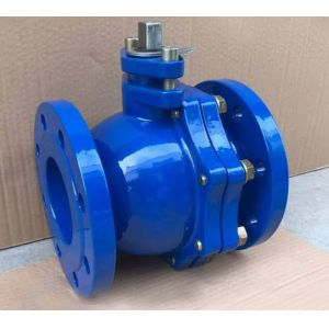 ANSI PTFE flange end cast iron ball valve