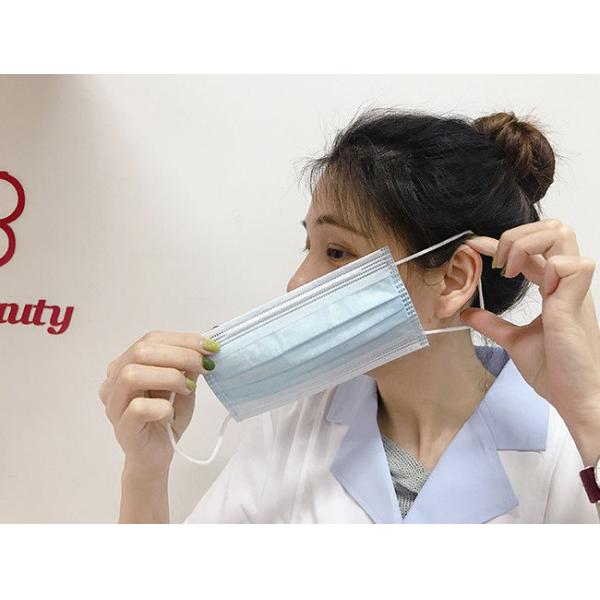 Blue Sterile Face Masks 3ply Earloop Protection Pollution Face Mask Waterproof