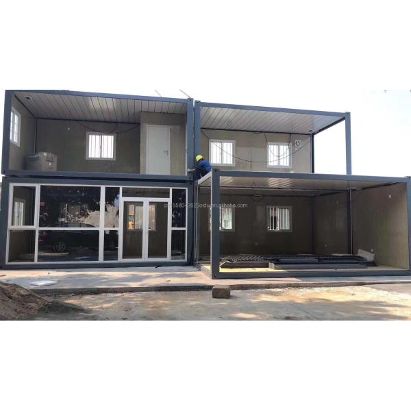 Affordable 20ft Knock Down Sandwich Panel Portable Prefab Hotel Container Modular House with Aluminum Alloy Windows