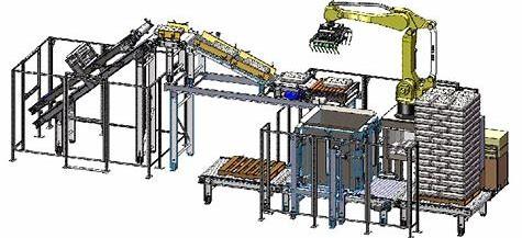 Quality Chemical Box Stacking Machine Automatic Robot Palletizer for sale