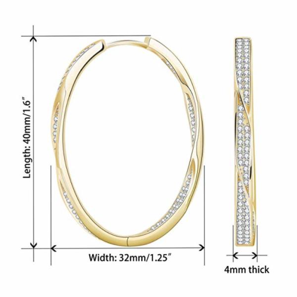 New Fashion S925 Jewelry Party Gift Custom CZ Huggie Gold Hoop Earrings For Women