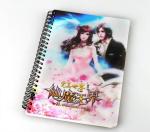 PLASTIC LENTICULAR custom PP Cover 3D Lenticular Notebook made in China