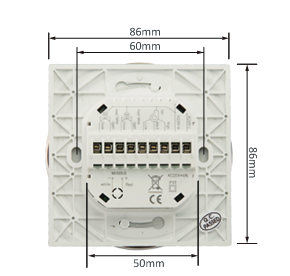 Black Round Smart Thermostat For Fan Coil Units With 0 - 10V Modulating