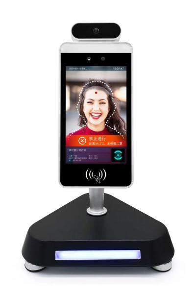 Quality Face Capacity Dual Ai Camera 8 '' Lcd Face Recognition Device With No Contact Infrared Thermometer When Wearf Face Mask for sale