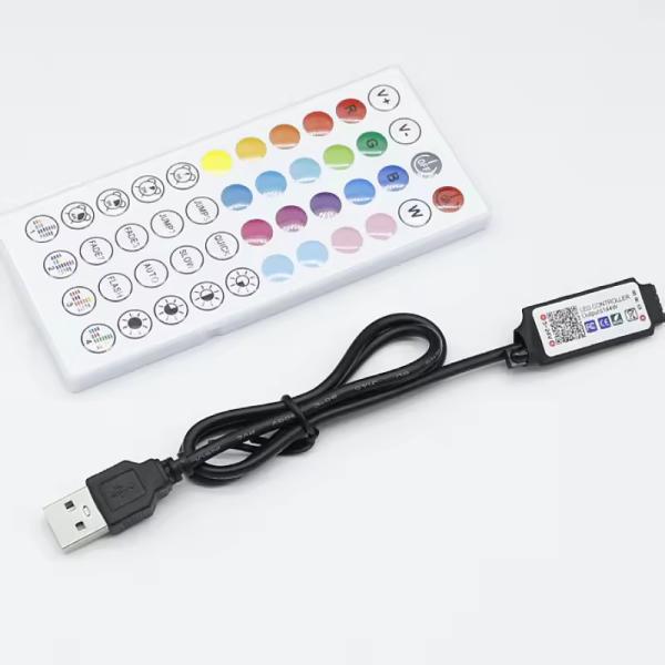 Smart LED 5V 44ekys RGB LED Strip controller wifi tuya APP USB Bluetooth dimmer luce striscia Controller for LED Strip