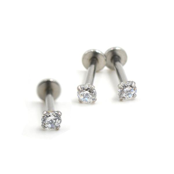 Punk Round Bar Lip Ring Stud Piercing Labret Piercing Tragus Cartilage Stainless Steel