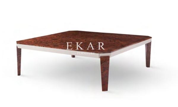 Quality Square Simple Design Wooden Modern Coffee Table W006H1L for sale
