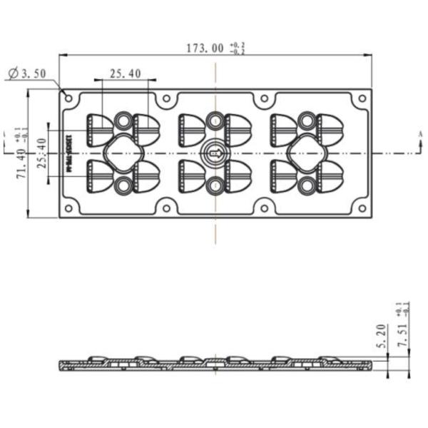 SMD3535 PC Optical Led Street Lamp Lens Cree XTE Led Light Lens