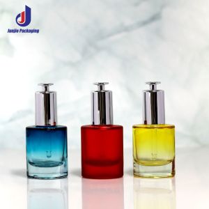 China Frosted Luxury Cosmetic Packaging 30ml Black Glass Dropper Bottle wholesale