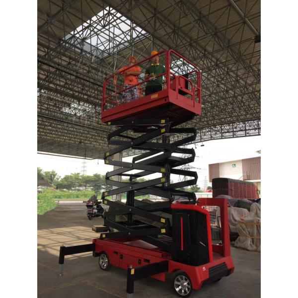 2.2kw/3kw Hydraulic Manual Electric Scissor Lift , Narrow Scissor Lift With Platform