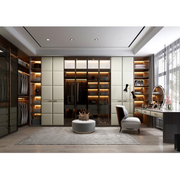 Modern PVC Surface Minimalist Closet Door Shaker Bedroom Cupboard Doors Eco Friendly