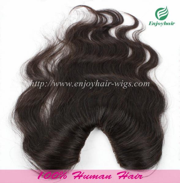Quality U-part Lace top closure 4''x4''brazilian virgin hair natural color 10''-24''L for sale