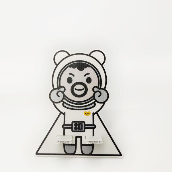 SGS Mobile Stand Corrugated Display Board Anti Collision OEM