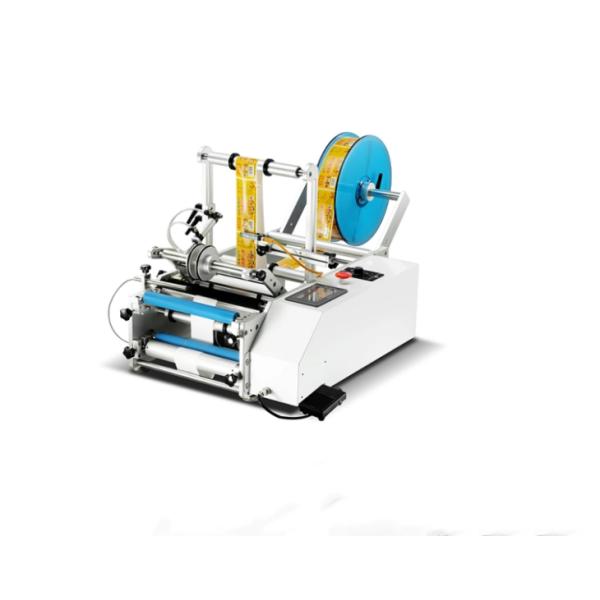 Semi Automatic Pneumatic Labeling Machine For Round Bottle Cans