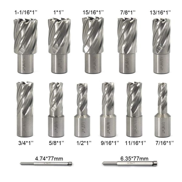 OEM ODM 13pcs HSS Shank Mag Core Drill Bit Annular Cutter Set for Metal Steel Cutting