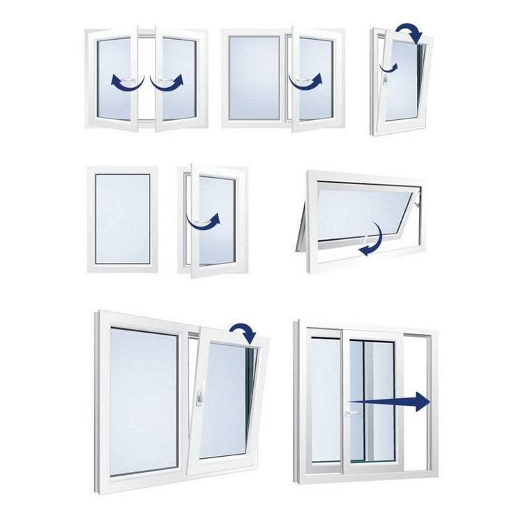 Frosted Glass PVC Awning Window Customizable Bathroom Tempered Glass Window