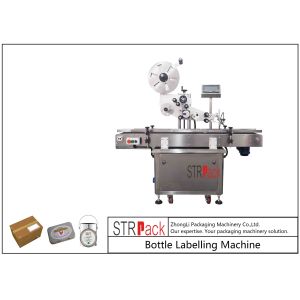 Electric Plane Self Adhesive Labeling Machine , Carton / Can / Bag Labeling