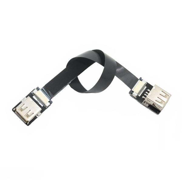 Quality Standard USBA Female to USB A Female Flat Extension Cable USB Flat Ribbon Cable Flat Ribbon Cable for sale