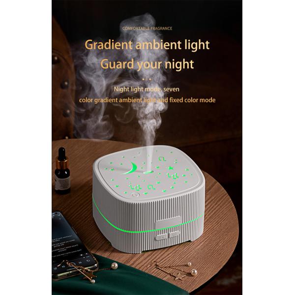 HOMEFISH Bluetooth Music LED Light Essential Oil Diffusers Aroma Diffuser Humidifier 500ML